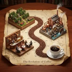 Isometric 3D Diorama of Product Evolution Prompt
