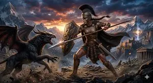 Nano Banana Pro Image Generation of a Mythological Warrior
