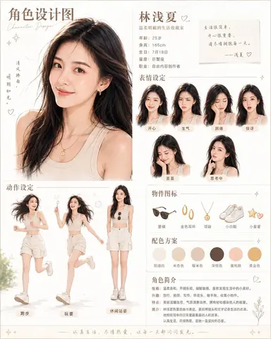 Warm Chinese Character Design Poster