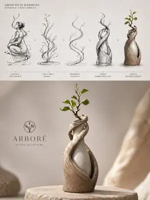 Luxury Biophilic Vase Concept Poster