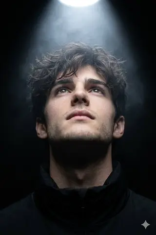 A hyper-realistic cinematic close-up portrait (use uploaded face as