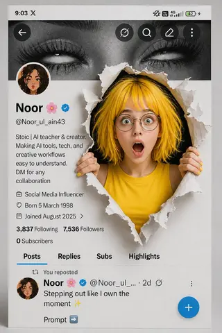 A creative 3D photo manipulation of a social media