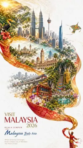 Visit Malaysia 2026 Travel Poster