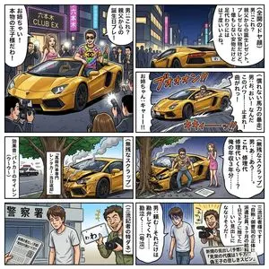 Four-Panel Manga: Rental Heir's 'Wa' Number Accident