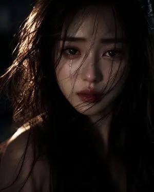 Sorrowful Night Cinematic Portrait