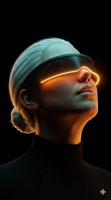 Cyberpunk Futuristic Visor Portrait