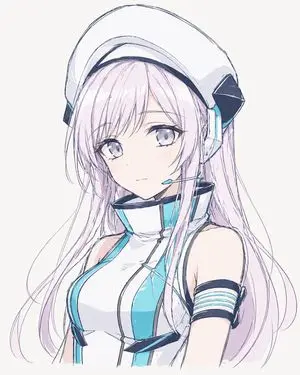 Minimal Sci-Fi Anime Girl Portrait