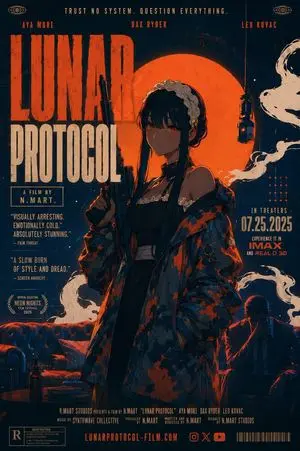 Retro Lunar Protocol Movie Poster