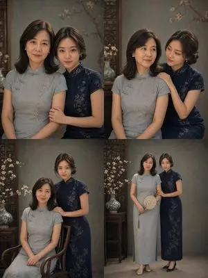 Retro Cheongsam Mother-Daughter Portrait