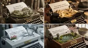 Literary Curator and Typewriter Sculptor Prompt