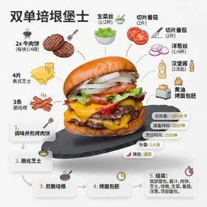 Generating a Food Infographic for a Hamburger
