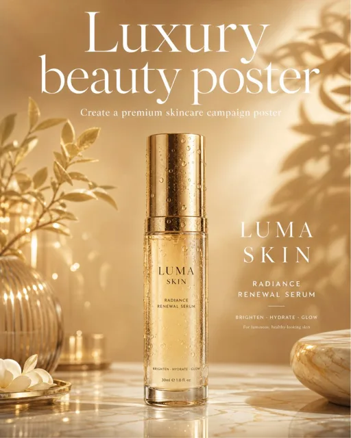 E-commerce Main Image - Luxury Skincare Campaign Poster