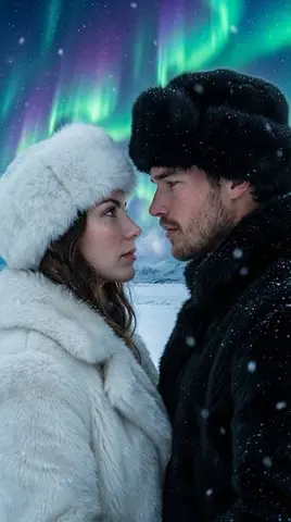 Aurora Borealis Couple Portrait with Identity Preservation