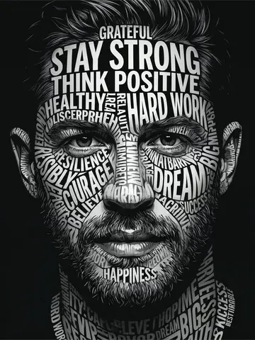 Motivational Word Portrait Art