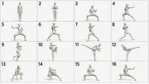 Martial Arts Grid Motion Prompt