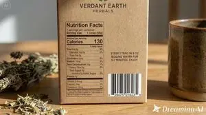 Packaging mockup with tiny text test prompt