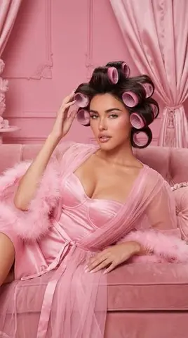 Pink Monochromatic Vintage Boudoir Editorial