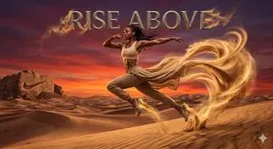 Surreal desert athletic campaign