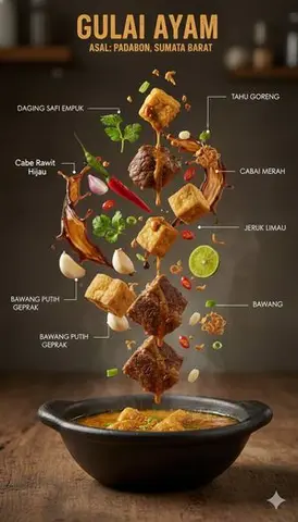 Ultra-Realistic Indonesian Culinary Infographic