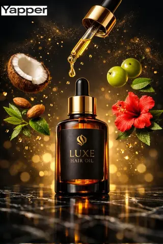Luxurious Branded Herbal Hair Oil Ultra Cinematic Luxury Hair Oil Product Photography