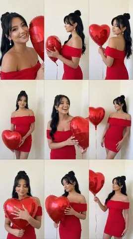 Romantic Rose Editorial 3x3 Grid Prompt