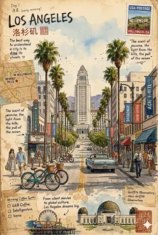 Vintage Travel Journal Watercolor
