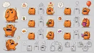 Cute Monster Ability Design Sheet