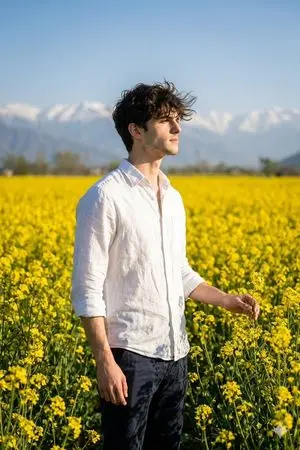 Cinematic Portrait in Kashmir Mustard Field