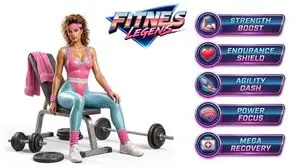 Fitness Game Start Screen UI Render