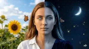 Day and Night Split Portrait Prompt for Nano Banana Pro