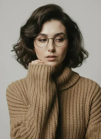 "Objective": "Create a minimalist fashion studio portrait series with