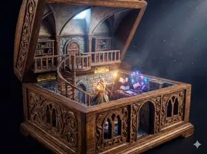 Wizard in a Box Miniature Diorama