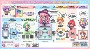 Stable Diffusion educational anime diagram