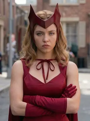 Cinematic Portrait of Sydney Sweeney as Wanda Maximoff