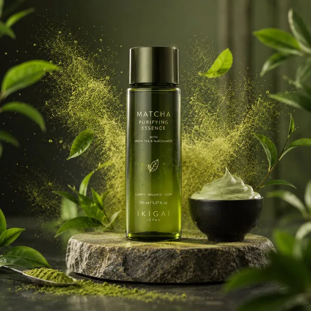 Matcha Skincare Product Ad