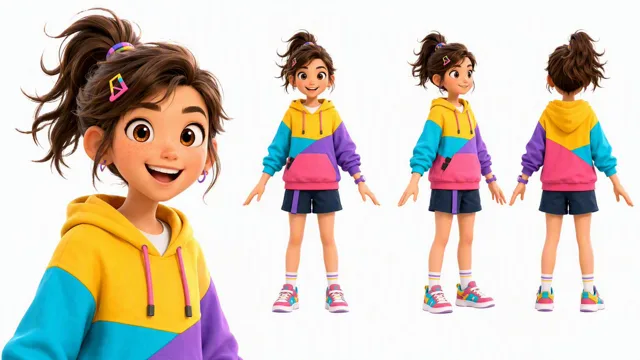 Game Asset - Colorful 3D Girl Character Sheet