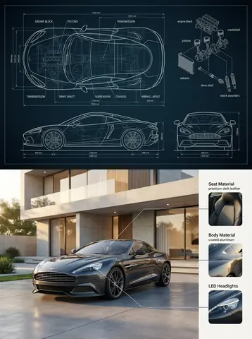 Engineering Blueprint Ultra Detailed Cad Drawing