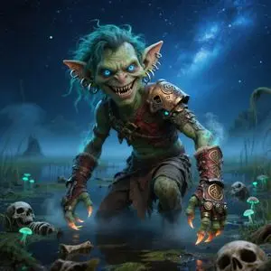 Moonlit Swamp Goblin Warrior