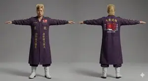 Nano Banana Pro Image Generation of Classic Japanese Bosozoku as a 3D Model Asset