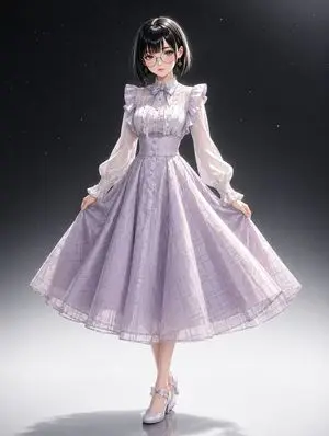Lavender Lolita Dress Portrait