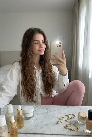 Mirror Selfie at Marble Vanity