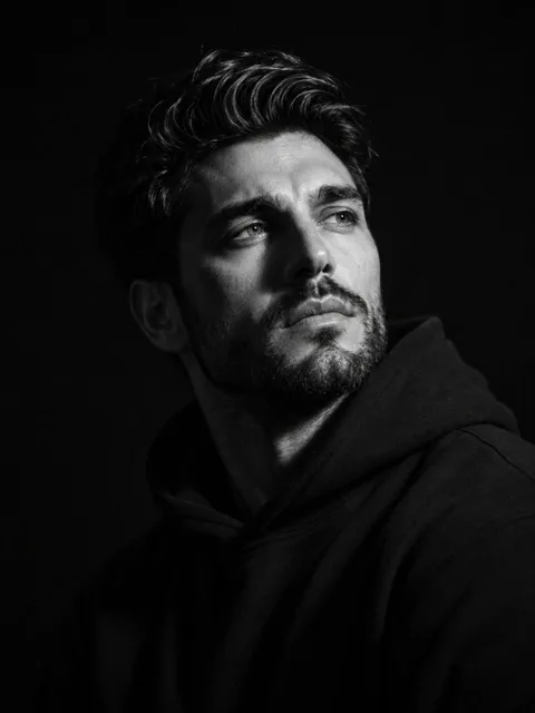 Profile / Avatar - Cinematic Black and White Studio Portrait