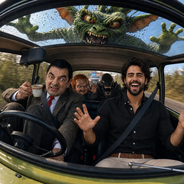 YouTube Thumbnail - Mr Bean Mini Cooper Chaos