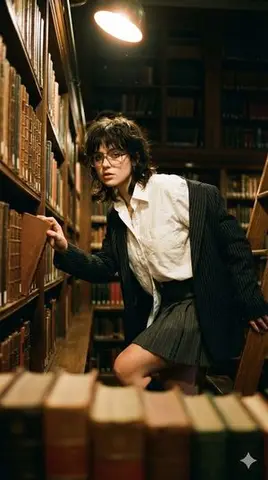 Vintage Dark Academia Editorial Portrait Prompt