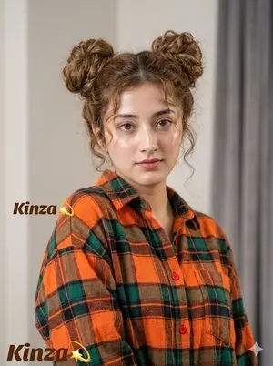 Playful Space Buns Portrait