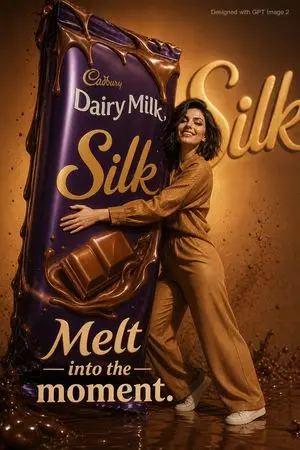 Playful Chocolate Advertisement Poster