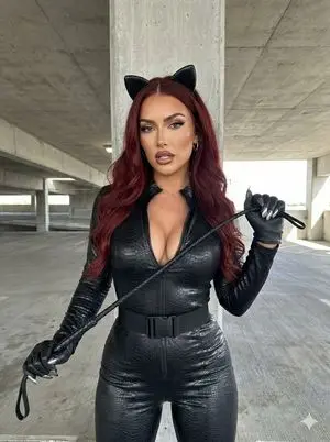 Bad Girl Latex Jumpsuit in Parking Garage