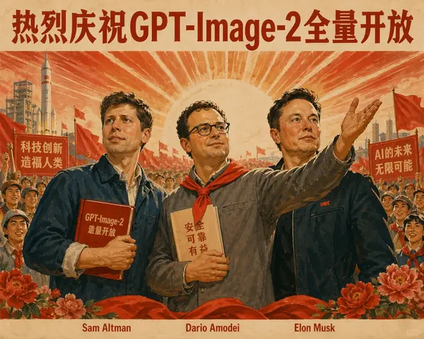 生成八十年代宣传画,标语“热烈庆祝GPT-Imag...