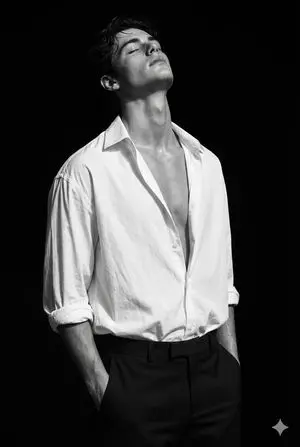 Peter Lindbergh Style Black and White Editorial Portrait