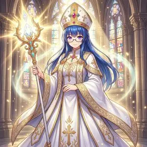 Bishop Transformation with Healing Light and Glasses